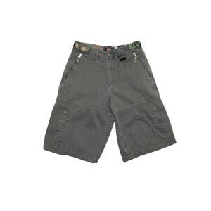 Vintage Route 66 Cargo Shorts Camo Waist Utility Y2K Style – Size 32